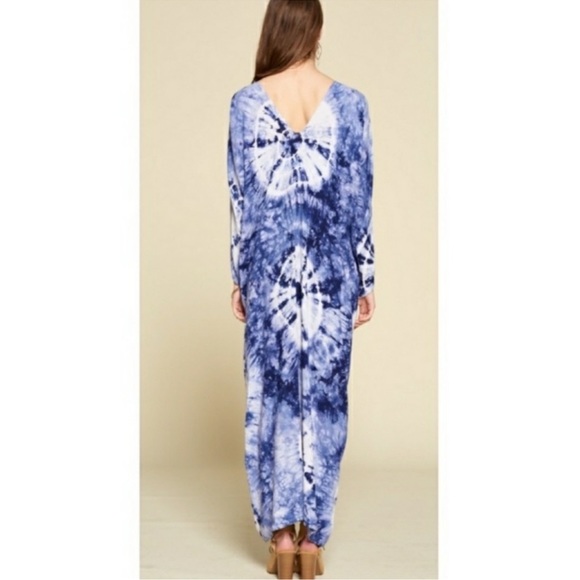 Boho Tie Dye Kimono Cover Up - Picture 3 of 4